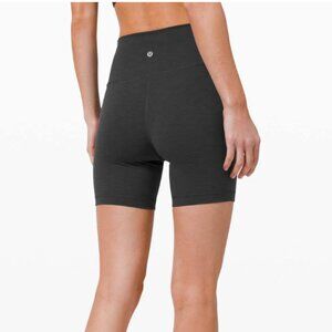 Lululemon Wunder Train High-Rise Short 6" - Heathered Gray - Size 8